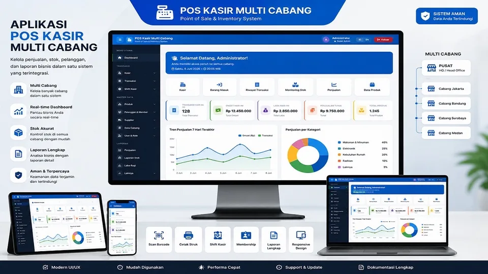 Aplikasi Kasir POS Multi Cabang Berbasis Web