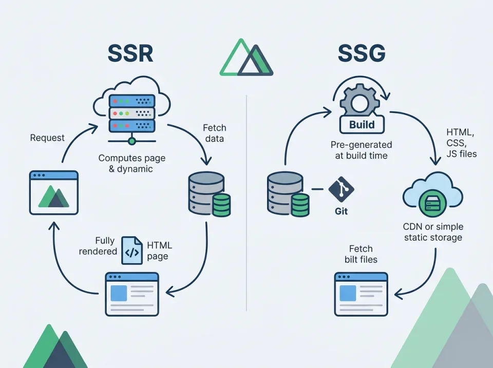 SSR vs SSG di Nuxt.js: Memilih Strategi Render per Halaman